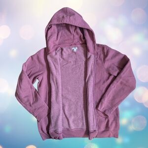 LL Bean Women's Classic Full-zip Hoodie Mauve Size L